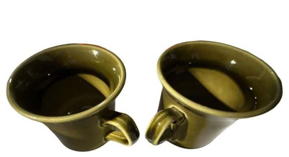 Vintage Franciscan Pebble Beach Avocado Green Coffee Mug